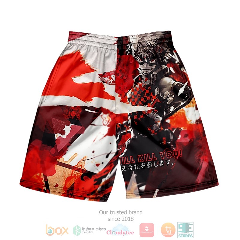 My Hero Academia Katsuki Bakugou Reversible Embossed Fire BNHA Shorts