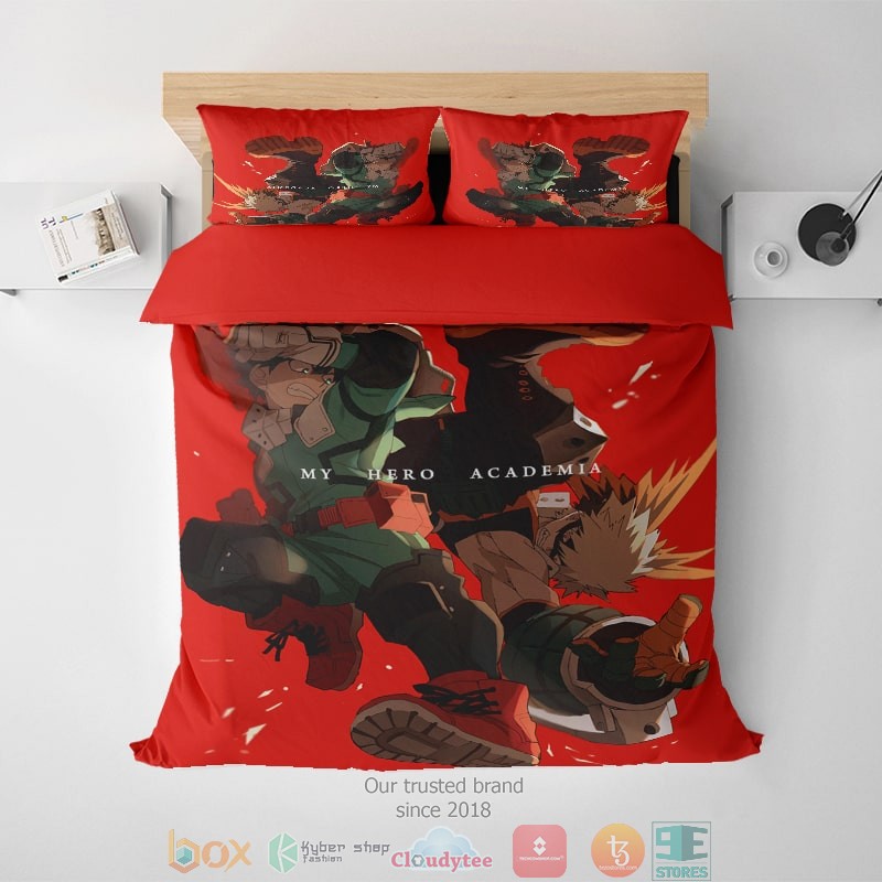 My Hero Academia Midoriya Bakugo Red Explosion Pair BNHA Bedding Set 8 My Hero Academia Midoriya Bakugo Red Explosion Pair BNHA Bedding Set