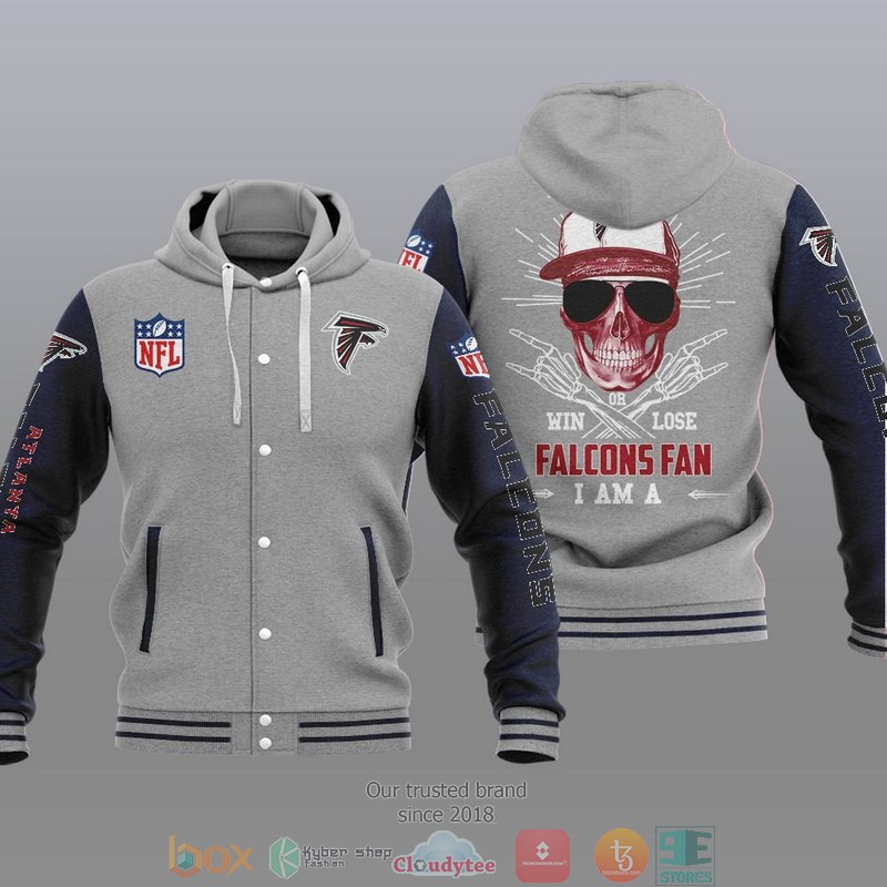 NFL Atlanta Falcons I Am A Falcons Fan Baseball Hoodie Jacket 1