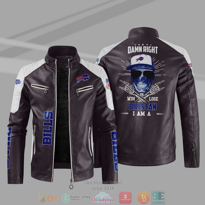 NFL Buffalo Bills I Am A Bills Fan Block Leather Jacket 1 2 3 4