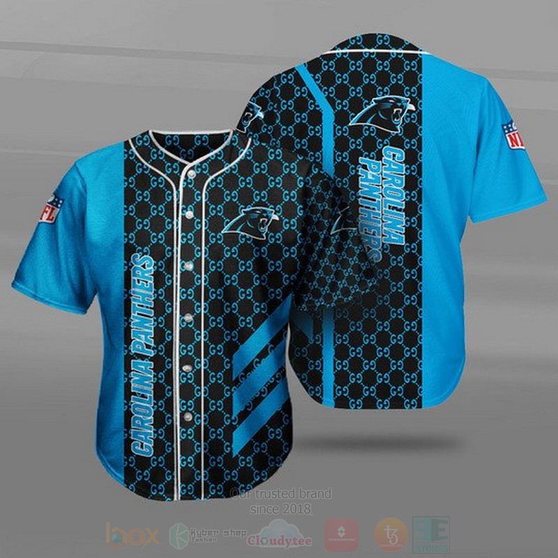 NFL Carolina Panthers Baseball Jersey Shirt