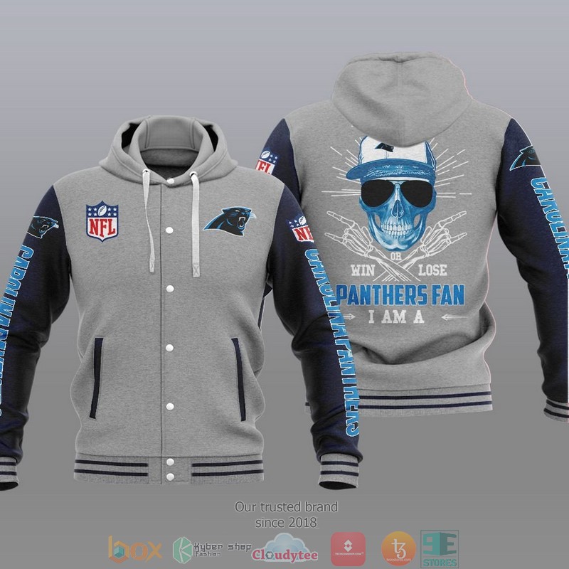 NFL Carolina Panthers I Am A Panthers Fan Baseball Hoodie Jacket 1
