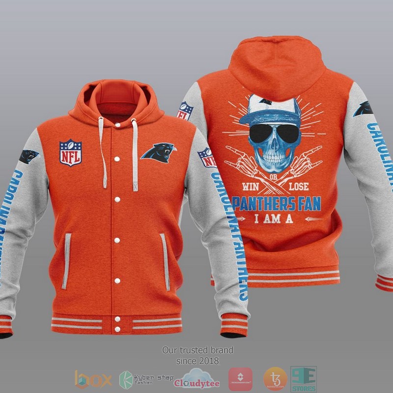 NFL Carolina Panthers I Am A Panthers Fan Baseball Hoodie Jacket 1 2 3 4 5