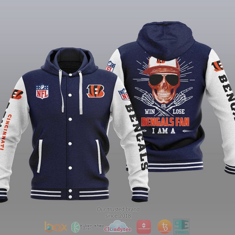NFL Cincinnati Bengals I Am A Bengals Fan Baseball Hoodie Jacket 1 2