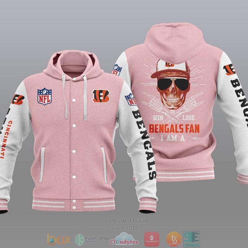 NFL Cincinnati Bengals I Am A Bengals Fan Baseball Hoodie Jacket 1 2 3