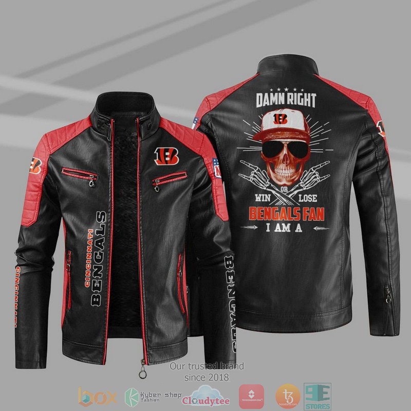 NFL Cincinnati Bengals I Am A Bengals Fan Block Leather Jacket 4 NFL Cincinnati Bengals I Am A Bengals Fan Block Leather Jacket 1 2 3