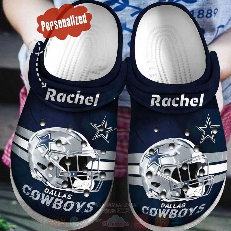 NFL Dallas Cowboys Custom Name Crocband Crocs Clog Shoes