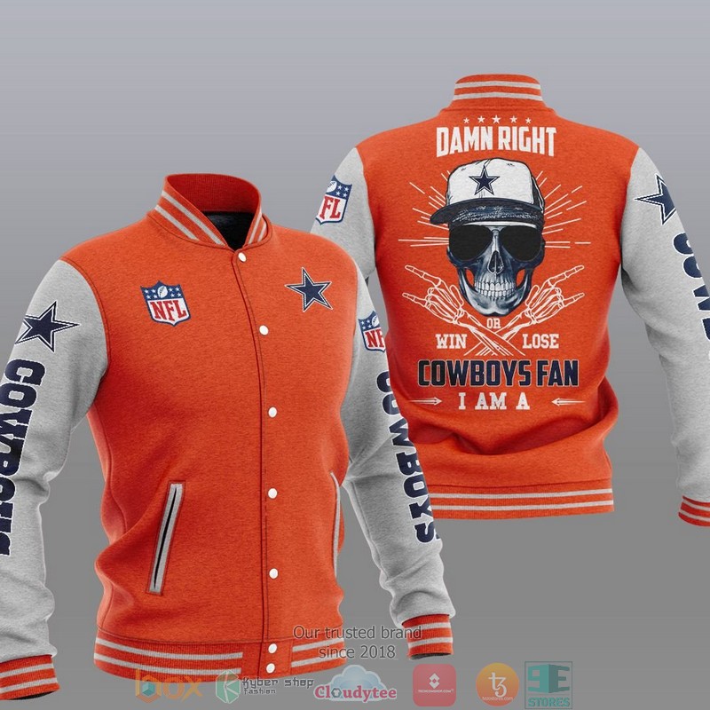 NFL Dallas Cowboys I Am A Cowboys Fan Baseball Jacket 1 2 3 4 5