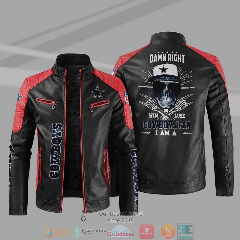 NFL Dallas Cowboys I Am A Cowboys Fan Block Leather Jacket 4 NFL Dallas Cowboys I Am A Cowboys Fan Block Leather Jacket 1 2 3