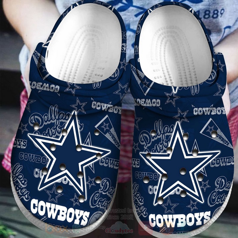 NFL Dallas Cowboys Logos Crocband Crocs Clog Shoes