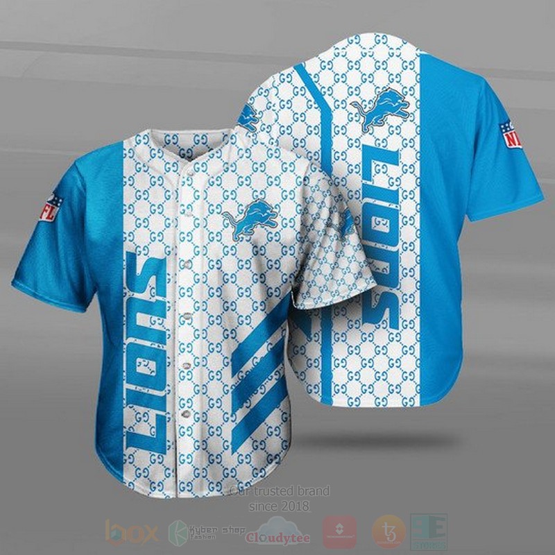 NFL Detroit Lions Baseball Jersey Shirt