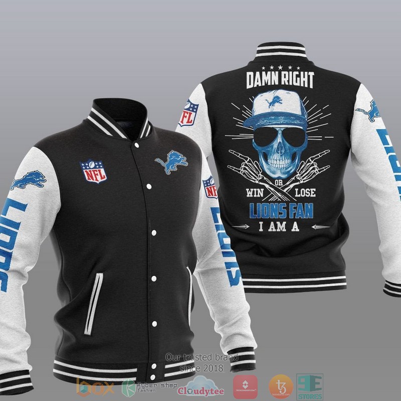 NFL Detroit Lions I Am A Lions Fan Baseball Jacket