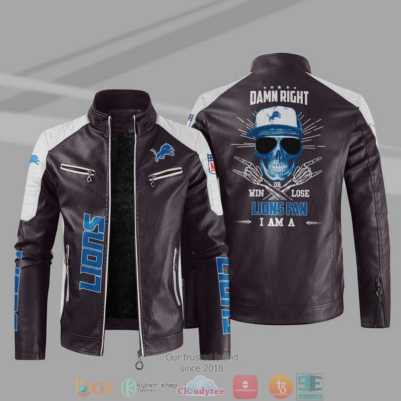 NFL Detroit Lions I Am A Lions Fan Block Leather Jacket 5 NFL Detroit Lions I Am A Lions Fan Block Leather Jacket 1 2 3 4