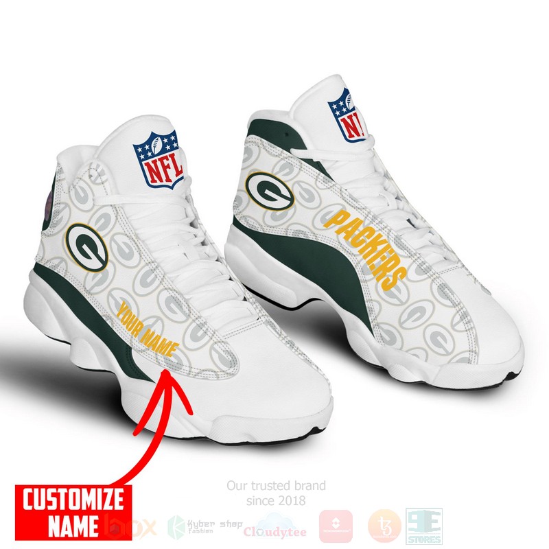 NFL Green Bay Packers Custom Name Air Jordan 13 Shoes