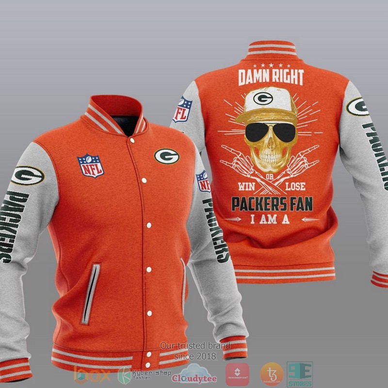 NFL Green Bay Packers I Am A Packers Fan Baseball Jacket 1 2 3 4 5