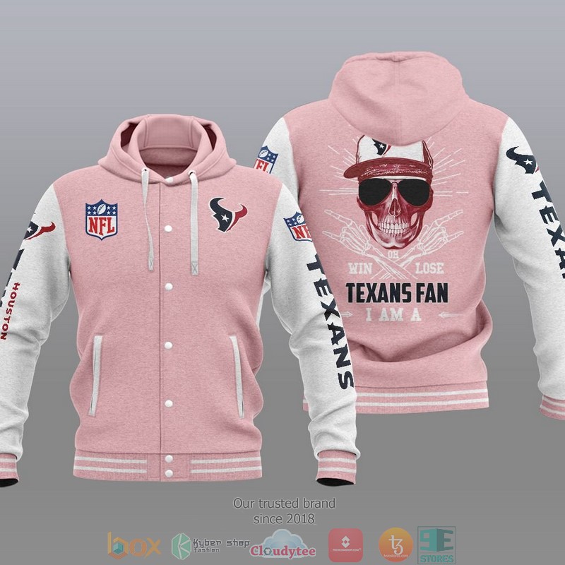 NFL Houston Texans I Am A Texans Fan Baseball Hoodie Jacket 4 NFL Houston Texans I Am A Texans Fan Baseball Hoodie Jacket 1 2 3