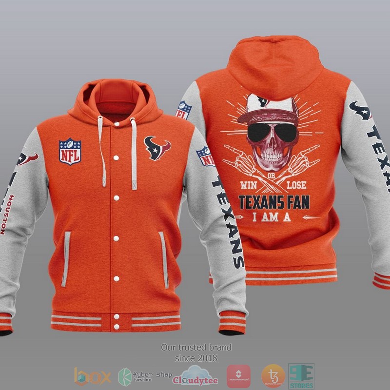 NFL Houston Texans I Am A Texans Fan Baseball Hoodie Jacket 6 NFL Houston Texans I Am A Texans Fan Baseball Hoodie Jacket 1 2 3 4 5