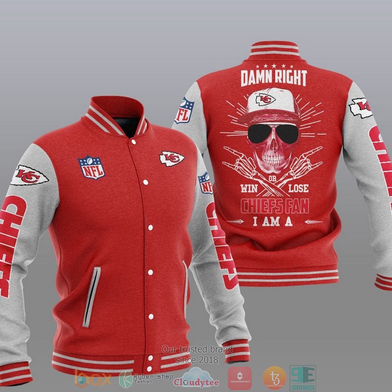 NFL Kansas City Chiefs I Am A Chiefs Fan Baseball Jacket 1 2 3 4