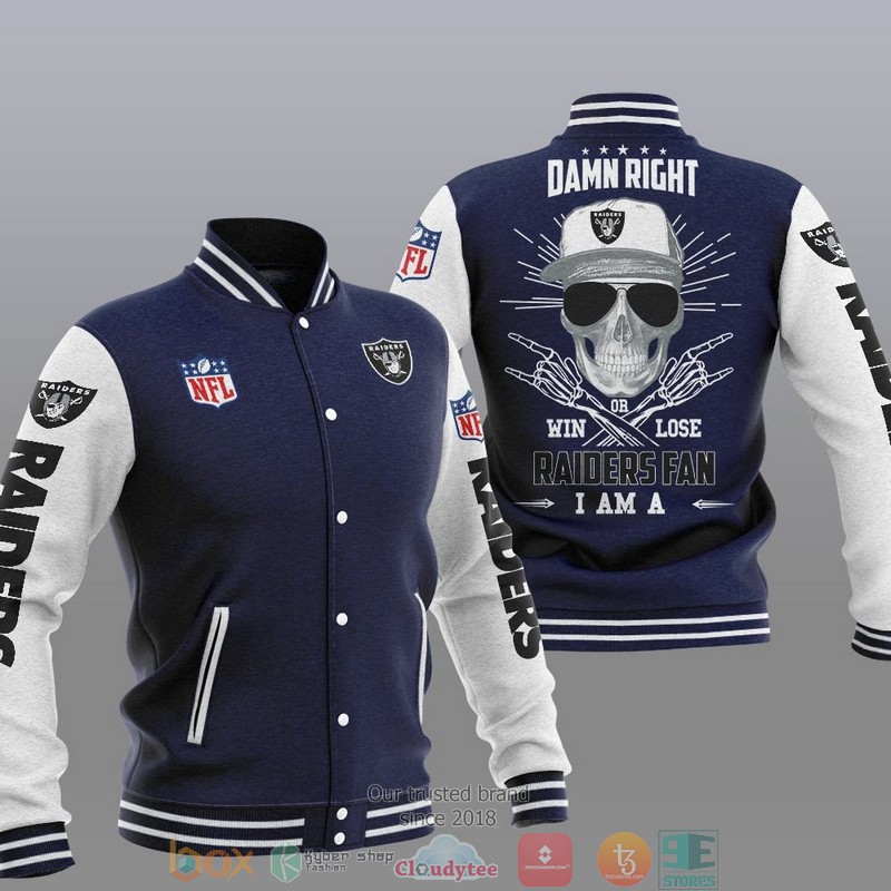 NFL Las Vegas Raiders I Am A Raiders Fan Baseball Jacket 1 2