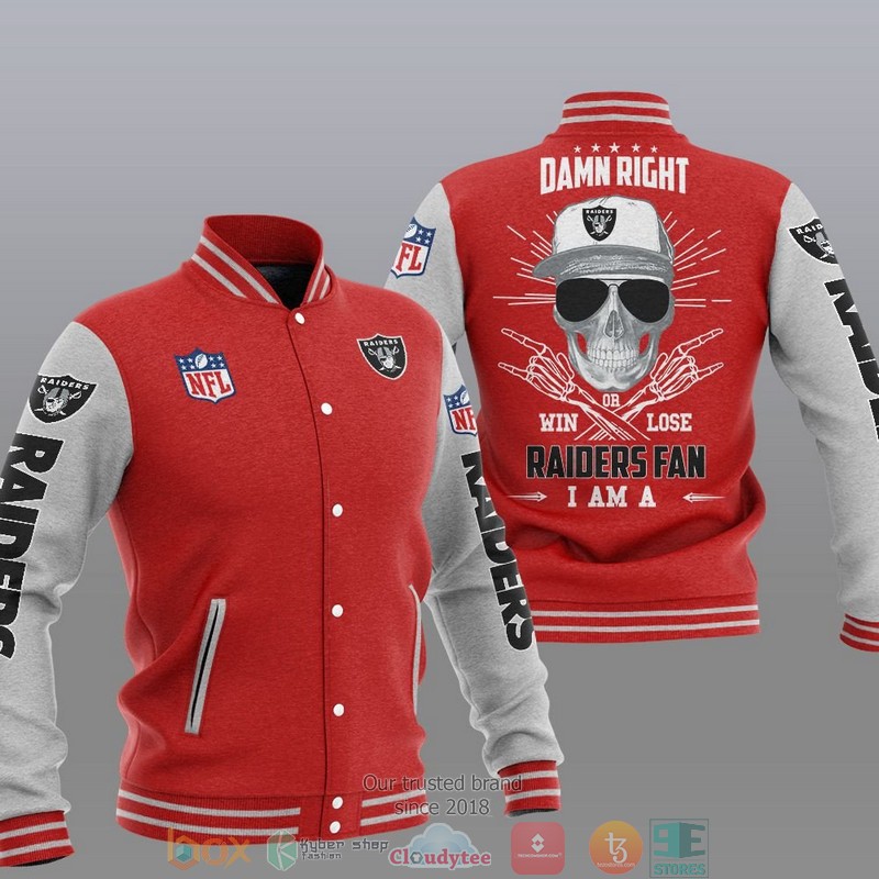 NFL Las Vegas Raiders I Am A Raiders Fan Baseball Jacket 1 2 3 4