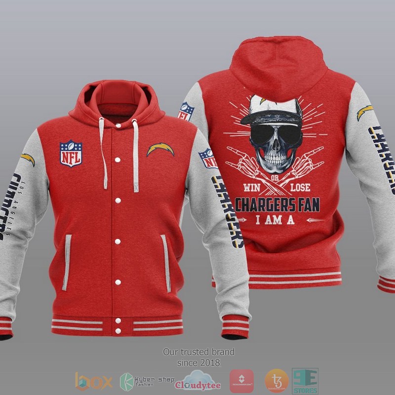 NFL Los Angeles Chargers I Am A Chargers Fan Baseball Hoodie Jacket 5 NFL Los Angeles Chargers I Am A Chargers Fan Baseball Hoodie Jacket 1 2 3 4