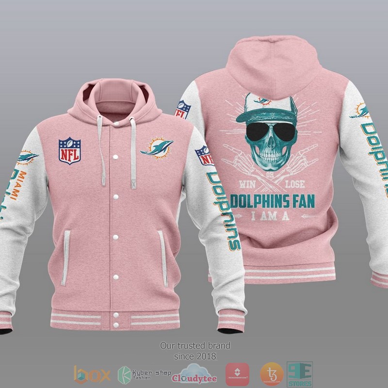 NFL Miami Dolphins I Am A Dolphins Fan Baseball Hoodie Jacket 4 NFL Miami Dolphins I Am A Dolphins Fan Baseball Hoodie Jacket 1 2 3