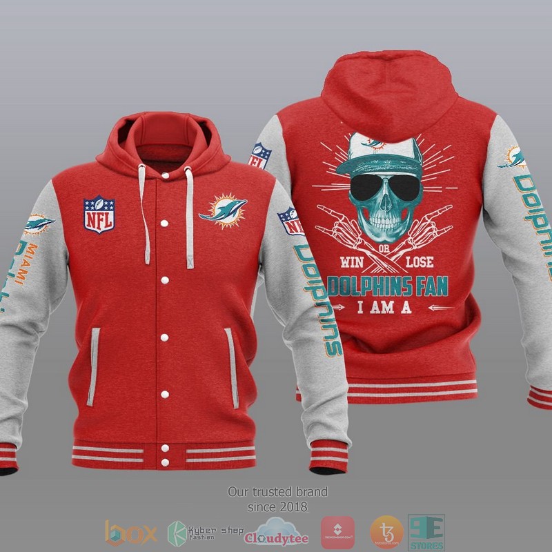 NFL Miami Dolphins I Am A Dolphins Fan Baseball Hoodie Jacket 5 NFL Miami Dolphins I Am A Dolphins Fan Baseball Hoodie Jacket 1 2 3 4