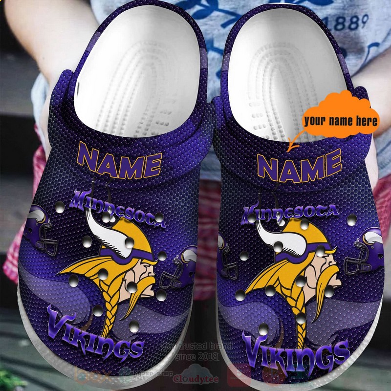 NFL Minnesota Vikings Custom Name Crocband Crocs Clog Shoes