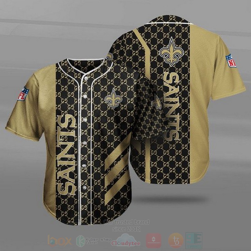 NFL New Orleans Saints Baseball Jersey Shirt
