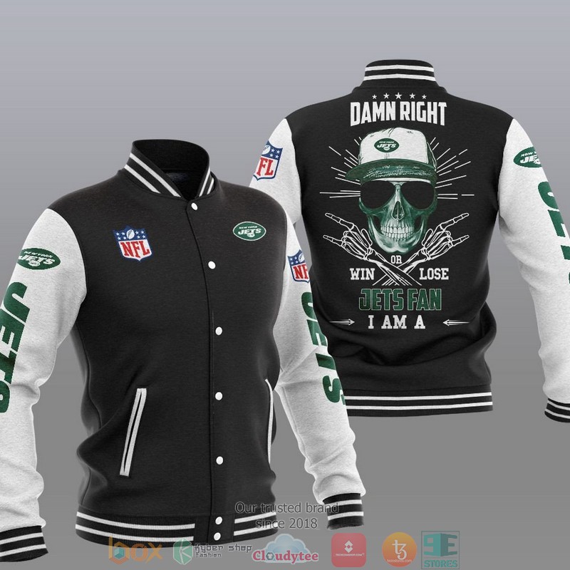 NFL New York Jets I Am A Jets Fan Baseball Jacket 13 NFL New York Jets I Am A Jets Fan Baseball Jacket