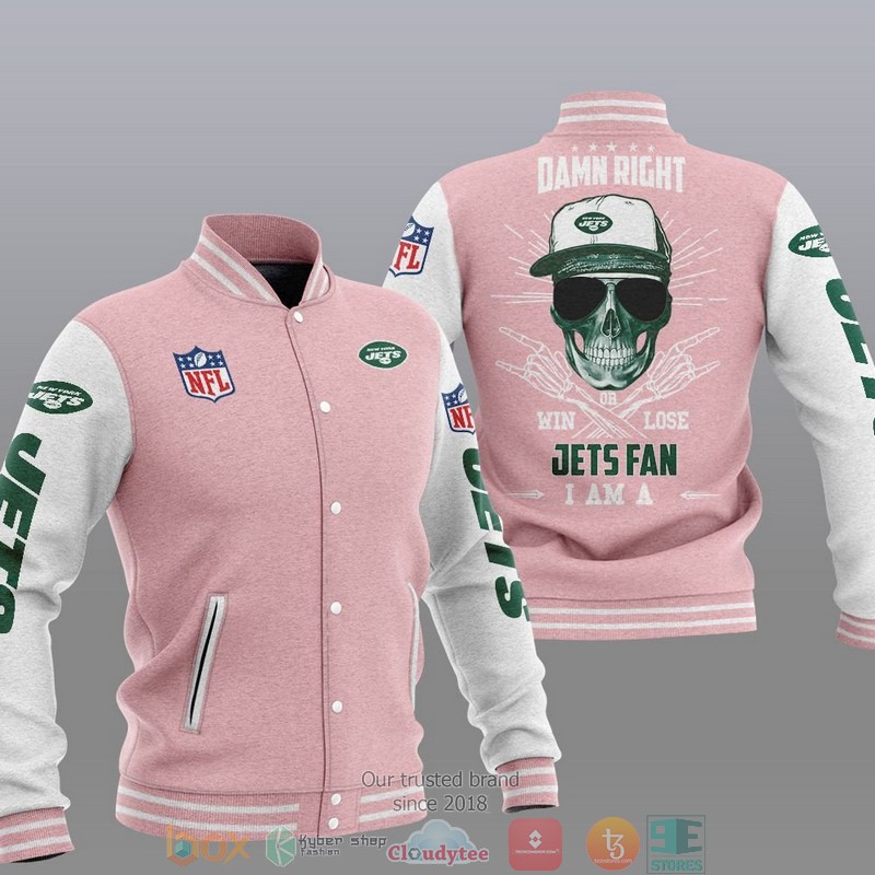 NFL New York Jets I Am A Jets Fan Baseball Jacket 1 2 3