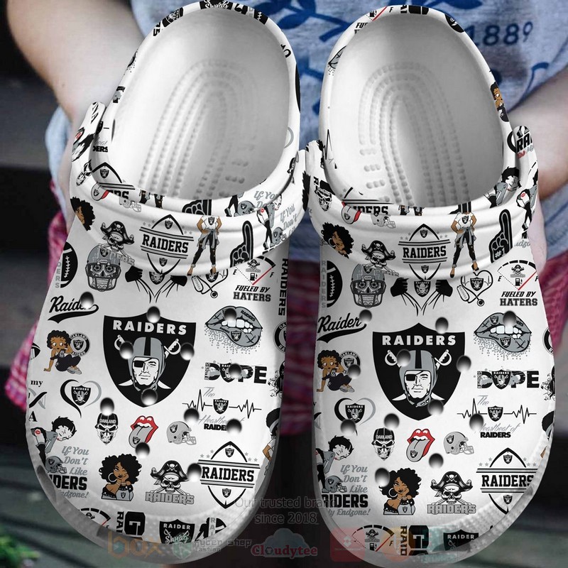 BEST NFL Oakland Raiders Crocs Crocband Shoes 3 NFL Oakland Raiders Crocband Crocs Clog Shoes