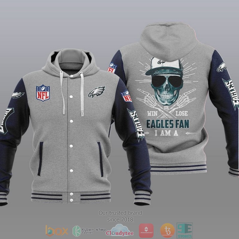 NFL Philadelphia Eagles I Am A Eagles Fan Baseball Hoodie Jacket 1