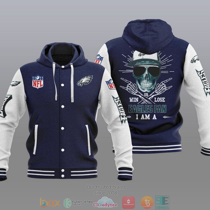 NFL Philadelphia Eagles I Am A Eagles Fan Baseball Hoodie Jacket 1 2