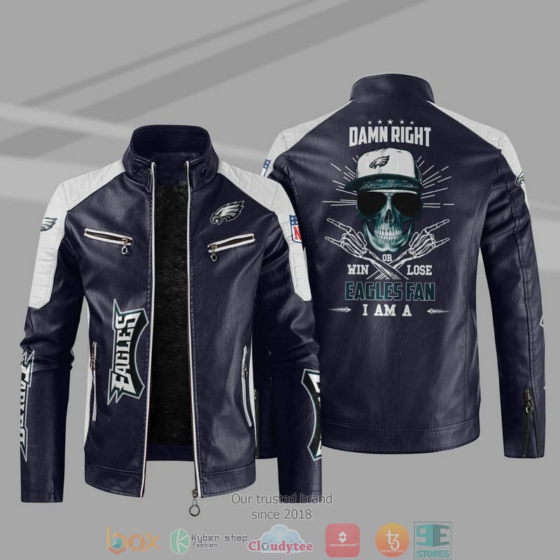 NFL Philadelphia Eagles I Am A Eagles Fan Block Leather Jacket 1 2