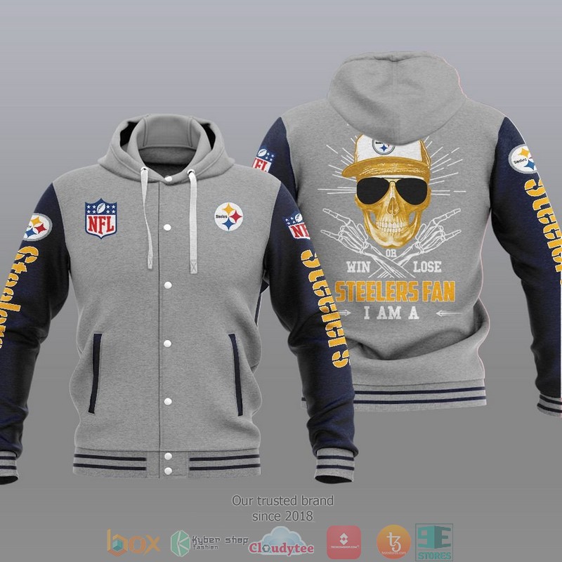 NFL Pittsburgh Steelers I Am A Steelers Fan Baseball Hoodie Jacket 1