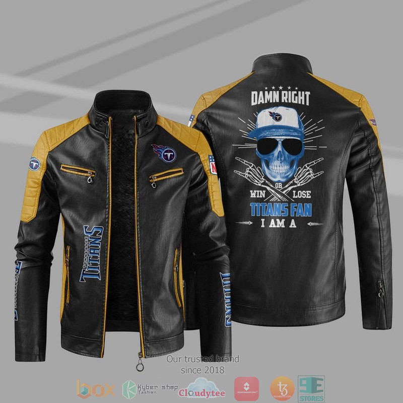 NFL Tennessee Titans I Am A Titans Fan Block Leather Jacket 1