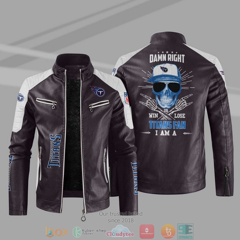 NFL Tennessee Titans I Am A Titans Fan Block Leather Jacket 5 NFL Tennessee Titans I Am A Titans Fan Block Leather Jacket 1 2 3 4