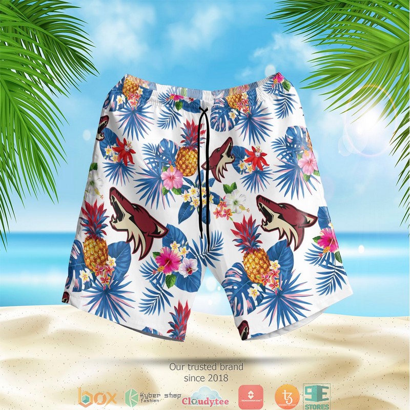 NHL Arizona Coyotes Pineapple Hawaian Summer Outfit 3 NHL Arizona Coyotes Pineapple Hawaian Summer Outfit 1 2