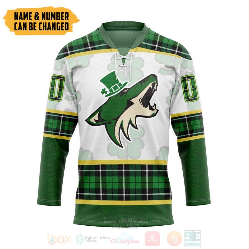 NHL Arizona Coyotes St Patrick Day Personalized Hockey Jersey