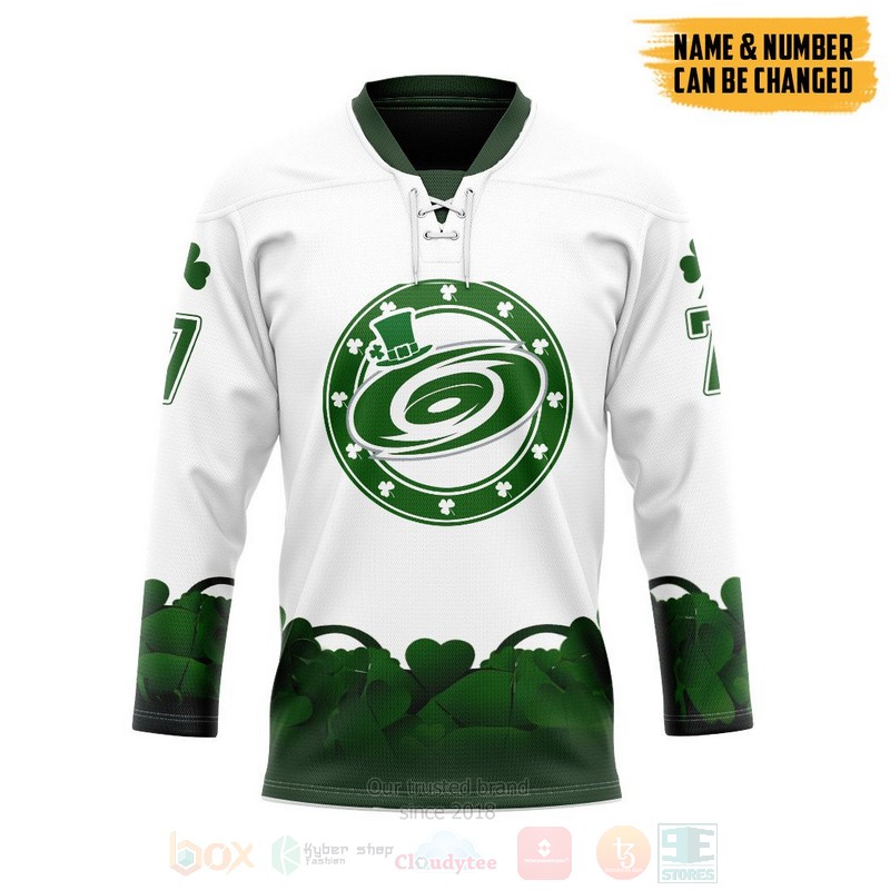 NHL Carolina Hurricanes 2022 St Patrick Day Personalized Hockey Jersey