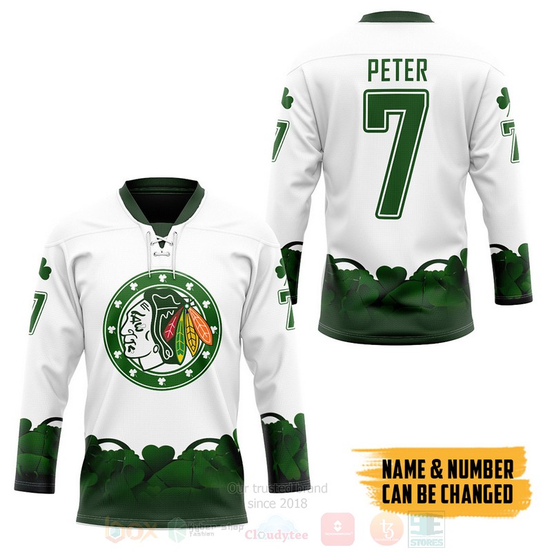 BEST NHL Chicago BlackHawks 2022 St Patrick Day Personalized Jersey Hockey 3 NHL Chicago BlackHawks 2022 St Patrick Day Personalized Hockey Jersey 1 2