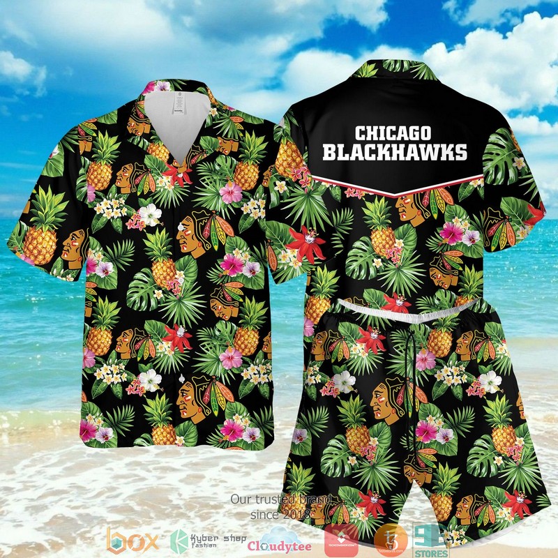NHL Chicago Blackhawks Pineapple Hawaian Summer Outfit