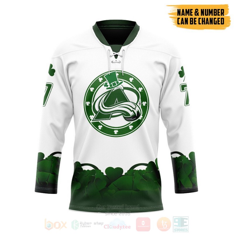 NHL Colorado Avalanche 2022 St Patrick Day Personalized Hockey Jersey