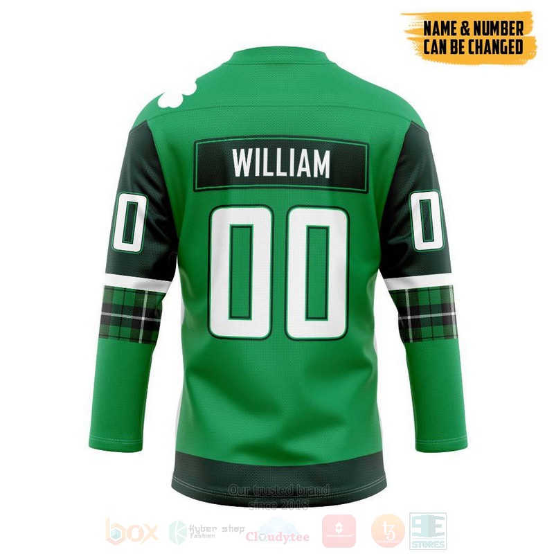 NHL Columbus Blue Jackets St Patricks Day Personalized Hockey Jersey 1