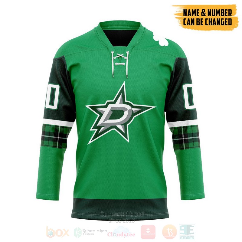 NHL Dallas Stars St Patricks Day Personalized Hockey Jersey