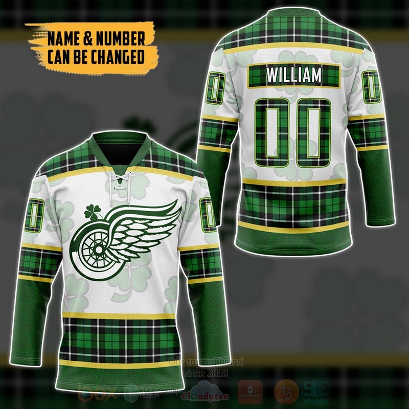 NHL Detroit Red Wings St Patrick Days Concepts Fx Personalized Hockey Jersey 1 2