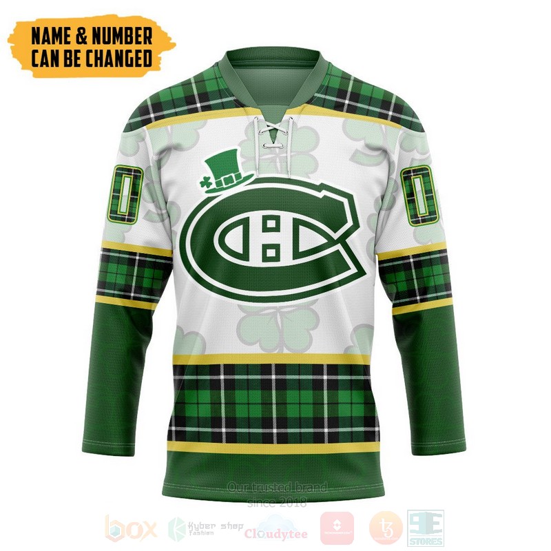 NHL Montreal Canadiens St Patrick Day Personalized Hockey Jersey