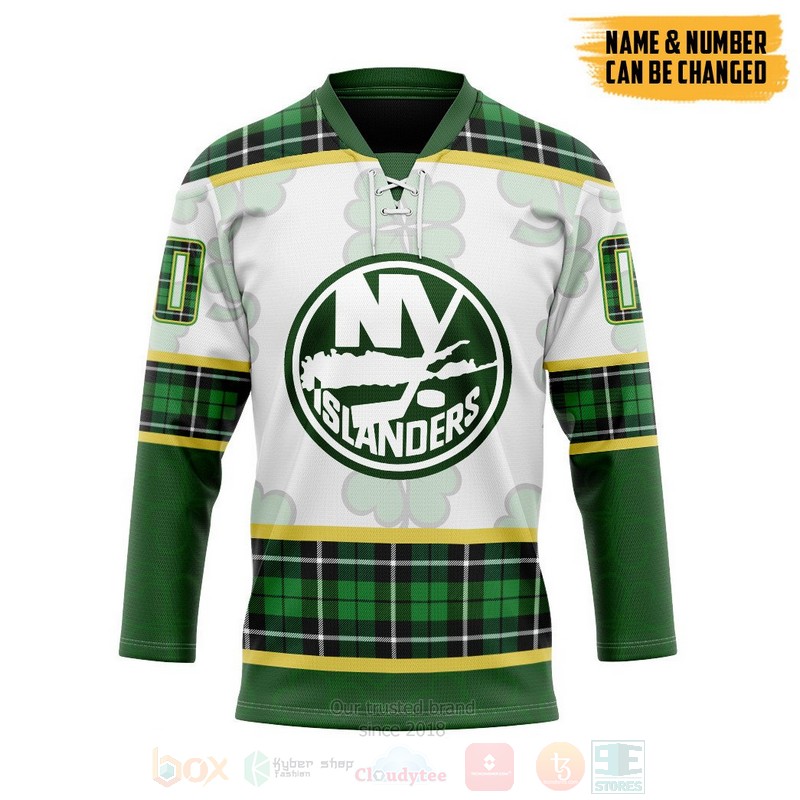 NHL New York Islanders St Patrick Day Personalized Hockey Jersey