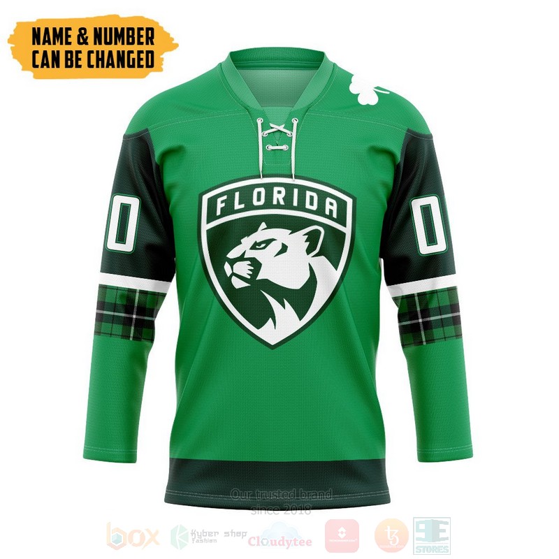 NHL Panthers St Patricks Day Personalized Hockey Jersey